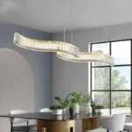 Kristal daşlı dalğalı masaüstü çilçıraq TH372 - Image 2