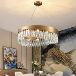 Şüşə daşlı qızılı çilçıraq TH450 - Image 7