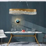 Şüşə daşlı qızılı masaüstü çilçıraq TH450 - Image 3