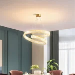 Kristal daşlı qızılı çilçıraq 2025-1000 - Image 3