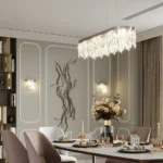 Kristal daşlı neoklassik masaüstü çilçıraq 2060 - Image 2