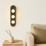 Şüşə materiallı üç şarlı divar işığı W1126 - Image 2