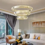 Kristal daşlı 3 halqa qızılı çilçıraq TH372 - Image 2