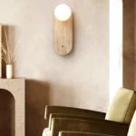 Oval travertin divar işığı B8305 - Image 3