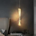 Kristal daşlı qızılı rəng asma işıq 2027 - Image 3