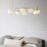 Qızılı halqa və ağ şarlı çilçıraq P1399-8 - Image 3