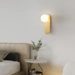 Metal və şüşə material qızılı divar işığı W2089 - Image 2