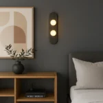 Şüşə materiallı iki şarlı divar işığı W1126 - Image 4