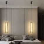 Led işıqlı qara minimalist asma işıq 1176 - Image 5