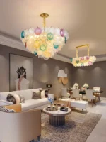Rəngli şüşə dairəli çilçıraq TH243 - Image 4