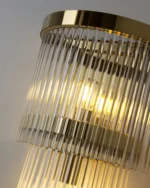 Şüşəli divar işığı, bronz 621 - Image 4