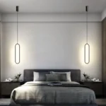 Led işıqlı qara minimalist asma işıq 1176 - Image 4
