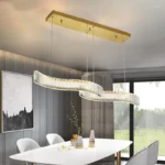 Kristal daşlı dalğalı masaüstü çilçıraq TH372 - Image 4
