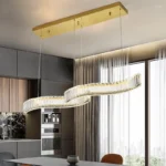 Kristal daşlı dalğalı masaüstü çilçıraq TH372 - Image 3