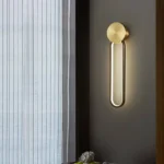 Minimalist qara və qızılı divar işığı 3404 - Image 3