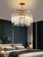 Qızılı detallı şüşə çilçıraq TH275 - Image 2