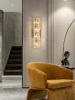 Kristal qaşlı qızılı divar işığı 5035 - Image 6