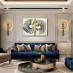 Halqa zolaqlı şüşə divar işığı W8009 - Image 4