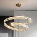 Kristal daşlı qızılı çilçıraq 2025-1000 - Image 4