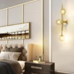 Qızılı şüşə toplu divar işığı 9025 - Image 5