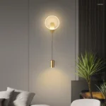 Qızılı rəng halqalı divar işığı 3429 - Image 5