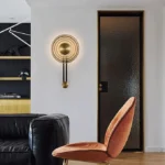 Halqa zolaqlı şüşə divar işığı W8009 - Image 3