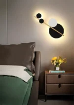 Dairəvi qara minimalist divar işığı 3106 - Image 2