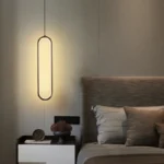Led işıqlı qara minimalist asma işıq 1176 - Image 2