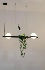 Dipçək dekorlu iki kürəlik asma işıq D2204 - Image 3