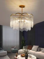 Qızılı detallı şüşə çilçıraq TH275 - Image 3