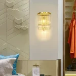 Şüşəli divar işığı, bronz 621 - Image 6