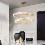 Kristal daşlı qızılı çilçıraq 2025-1000 - Image 2