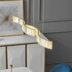 Kristal daşlı dalğalı masaüstü çilçıraq TH372 - Image 5
