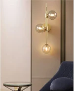 Qızılı şüşə toplu divar işığı 9025 - Image 3