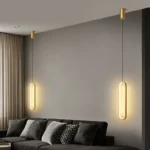 Led işıqlı qızılı minimalist asma işıq 1176 - Image 3