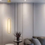 Led işıqlı qızılı minimalist asma işıq 1176 - Image 2