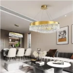 Şüşə daşlı qızılı çilçıraq TH450 - Image 8