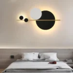 Dairəvi qara minimalist divar işığı 3106 - Image 3
