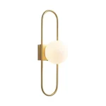 Minimalist ağ şarlı divar işığı W6612
