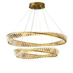 İki halqalı kristal daşlı çilçıraq 2008-800+600