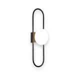Minimalist ağ şarlı divar işığı W6612