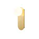 Metal və şüşə material qızılı divar işığı W2089