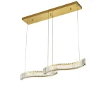 Kristal daşlı dalğalı masaüstü çilçıraq TH372