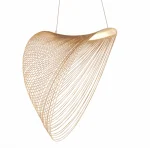 Taxta material led işıqlı çilçıraq D-80 9183